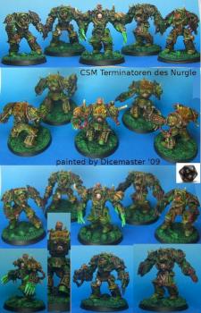 Chaos Space Marines Terminator Squad of Nurgle by Dicemaster