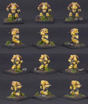 Epic (6mm) Imperial Fists Dreadnoughts by vaaish