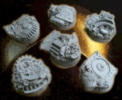 25mm  bases 40k Trash Factory by philydorf