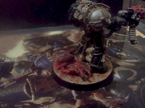 BACK of Iron Hands Terminator Chaplain w/ dead nid base by MurderMachine