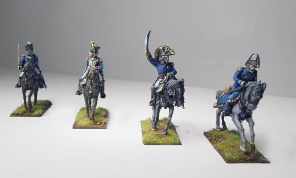 French 1815 general, stuff officer and 2 colonels by Kholtoff