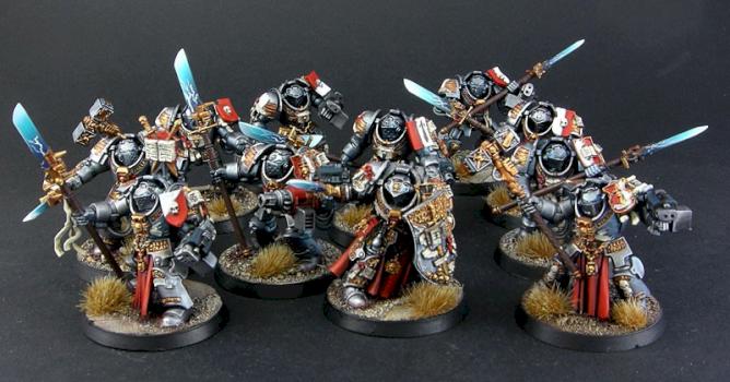 Grey Knights Terminators and Kaldor Draigo by Jarrett