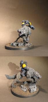 Space Wolves Thunderwolf Power Fist by kabaddon