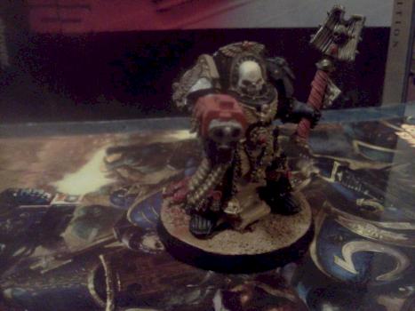 Iron Hands Terminator Chaplain w/ dead nid base by MurderMachine