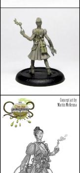 Henrietta Jekyll sculpt and concept art - Infamy Miniatures by Infamy Miniatures