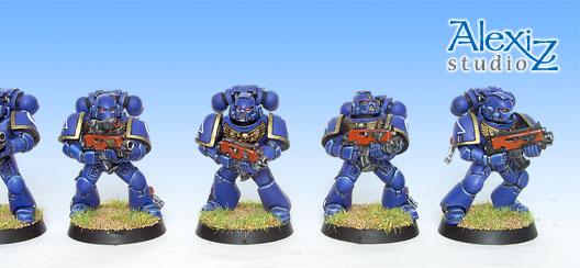 Space Marines with bolters by Alexi Z Studio