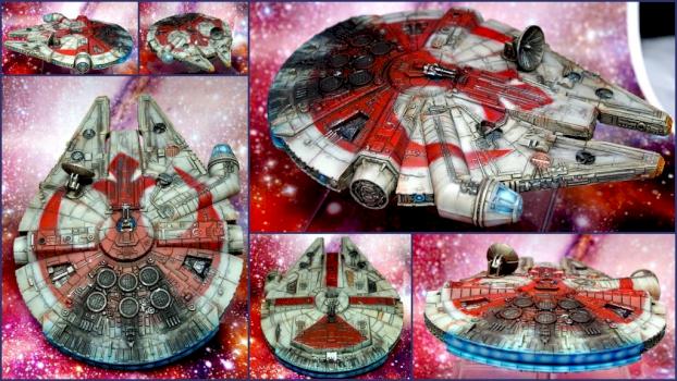 millenium falcon x-wing miniatures game by darkeldar70