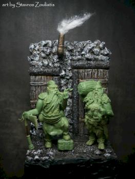 Dwarfs 40mm sculpture by Stavros Zouliatis