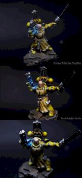 Space Marine Imperial Fist Commander by Kronicpainting