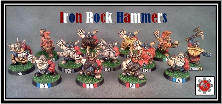 Blood Bowl Dwarf Team the Iron Rock Hammers! by Lou Rollins