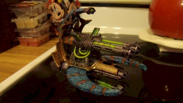 Necron Annihilation Barge by okaledokaley