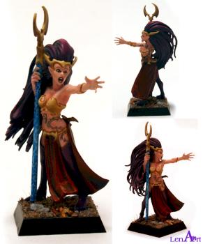 Dark Elf High Sorceress by Lena