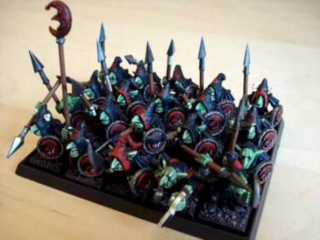 Night Goblin Regiment (6th edition) by red gobbo