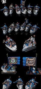 Space Marine Ultramarine Veteran bikers by Monstroys