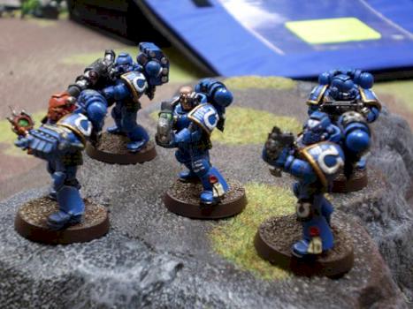 Squad Solinus, Ultramarines Tactical Squad. by MatiasBGDC