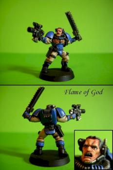 Space Marines - Scout Sergeant by Flame Of God