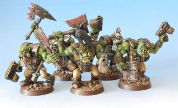 40k Blackreach Ork Bloodaxe Nobz by MiniKingdom