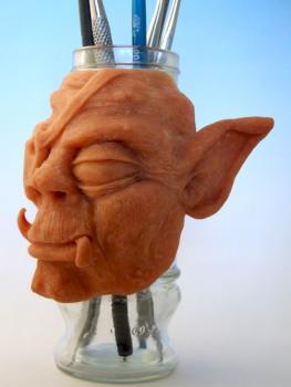 Goblin Brush Pot by dogfacedboy uk1