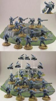 Tau Fire Warriors & Gun Drones by Shades