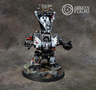 Space Marines Raven Guard Venerable Dreadnought by Awaken Realms