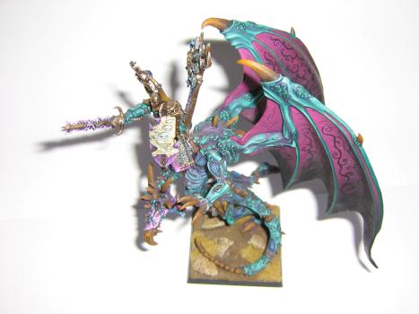 Chaos Lord on Chaos Dragon by medieval_art