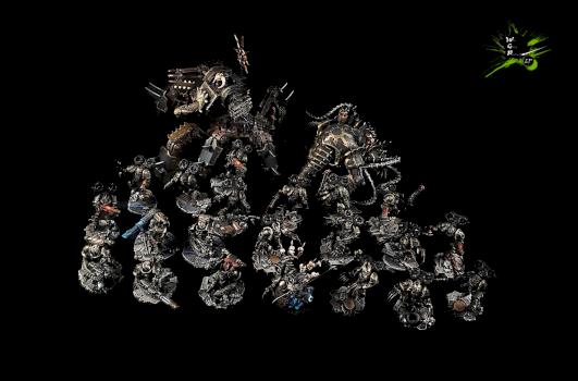 Warhammer 40K Black Legion Army by CroWarGamePainting