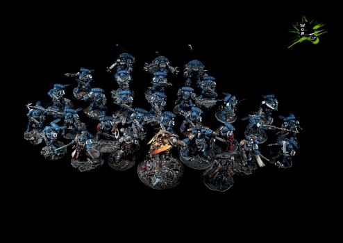 Warhammer 40K Ultramarines Army by CroWarGamePainting