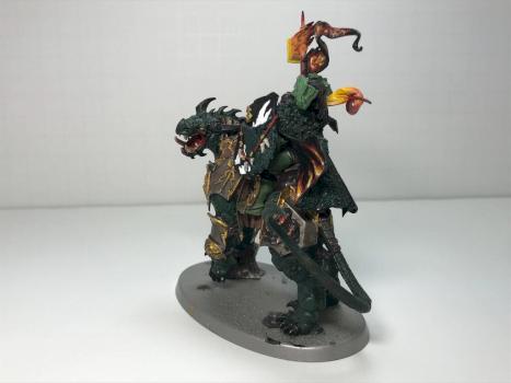 Salamander Chapter Master on Bike by Ziphoneon