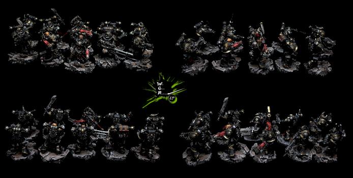 Shadowspear Warhammer 40K Black Legion Marines by CroWarGamePainting