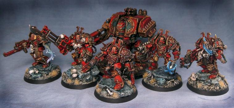 Worldeaters chaos terminiators & dreadnaught by Dblood