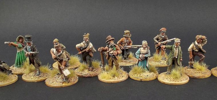 28mm Aussie Miners Gang for Dead Mans Hand by avalonindustries2040