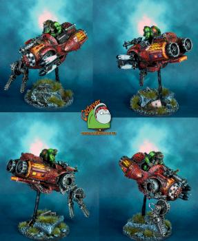 Space Ork Evil Sunz Mek on deff-jetbike by Home Of CadaveR