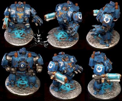 Primaris Redemptor Dreadnought Ultramarines Warhammer 40K by CroWarGamePainting