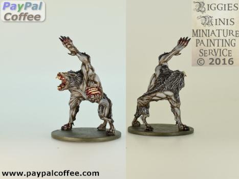 Zombicide Black Plague Wolfbomination Hand painted by BiggiesMinis by Biggiesminis