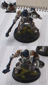 Daemonhunters Grey Knight Terminator with Thunder hammer and Storm shield by ravenwing