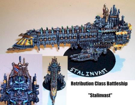 Battlefleet Gothic Retribution Class Battleship by Scottdsp748