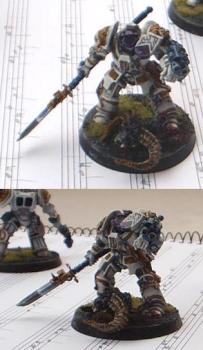 Daemonhunters Grey Knight Terminator with Scythe and Balrog trophy by ravenwing