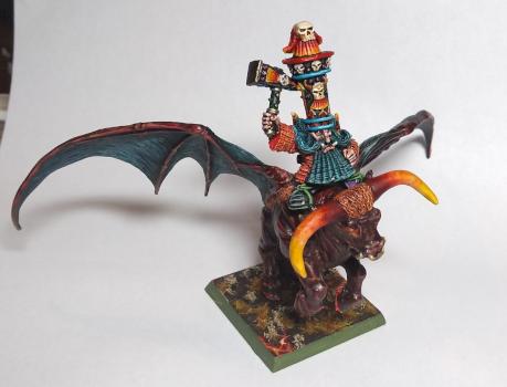 Chaos Dwarf Lord riding Great Bull Taurus by tomy