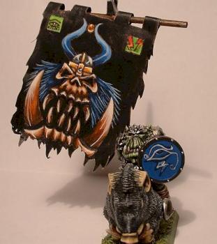 Orc Army Standard Bearer on boar by Dikkemik