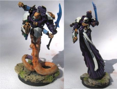 Slaanesh aspiring champions in terminator armour by Dazkhull