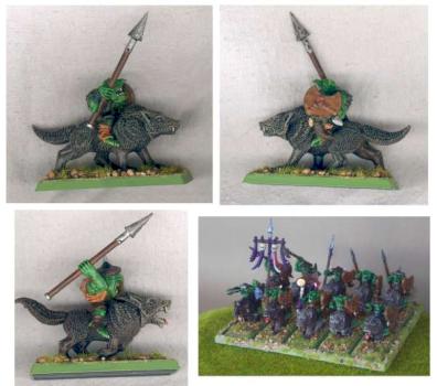 Goblin Wolf Rider Unit by skeeter