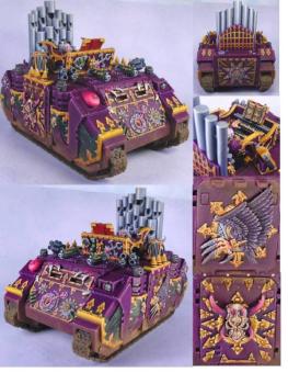 Slaanesh Command Rhino with Warp Amp by Commander Y