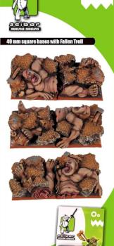 SMM 40 mm square bases Fallen Troll unpainted resin by Scibor