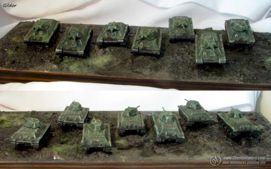 Flames of War's T34 Tanks by Gildor