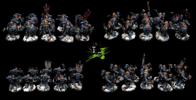 Space Wolves Legion Grey Slayers Close Combat Squad by CroWarGamePainting