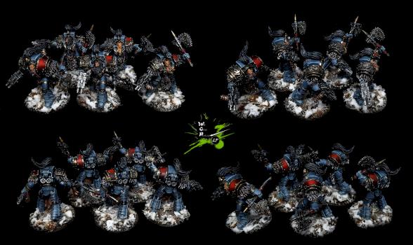 Warhammer Space Wolves Legion Varagyr Terminators by CroWarGamePainting