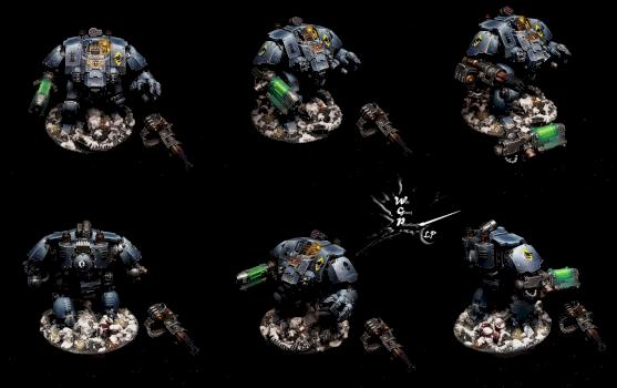 Primaris Space Wolves Redemptor Dreadnought Warhammer 40K by CroWarGamePainting