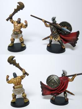 Mythic battles - Leonidas and Heracles by josez