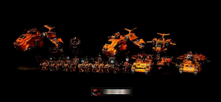 Warhammer 40.000 Imperial Fists Lysander Army . by Hexagone Club