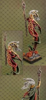 Spellweaver with Staff - christmas colours by Restice